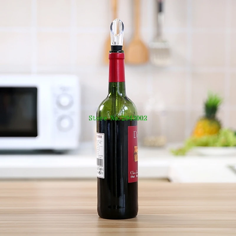 4 in 1 Stainless Steel Wine Chiller Stick Aerator Drip-Free Pouring Wine Stopper  