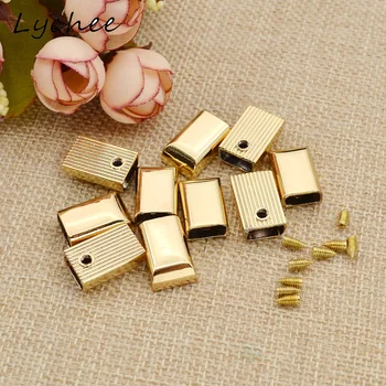 

Lychee 10pcs Gold Color Tailor Metal End Tips For Sewing Craft Women Handbag Purse Zipper DIY Sewing Accessories