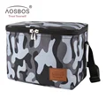 Aosbos, Портативная сумка-холодильник для ланча, изолированная камуфляжная Термосумка для ланча на плечо, сумка для еды, пикника, сумка-холодильник, сумки-тоут для мужчин и женщин - фото