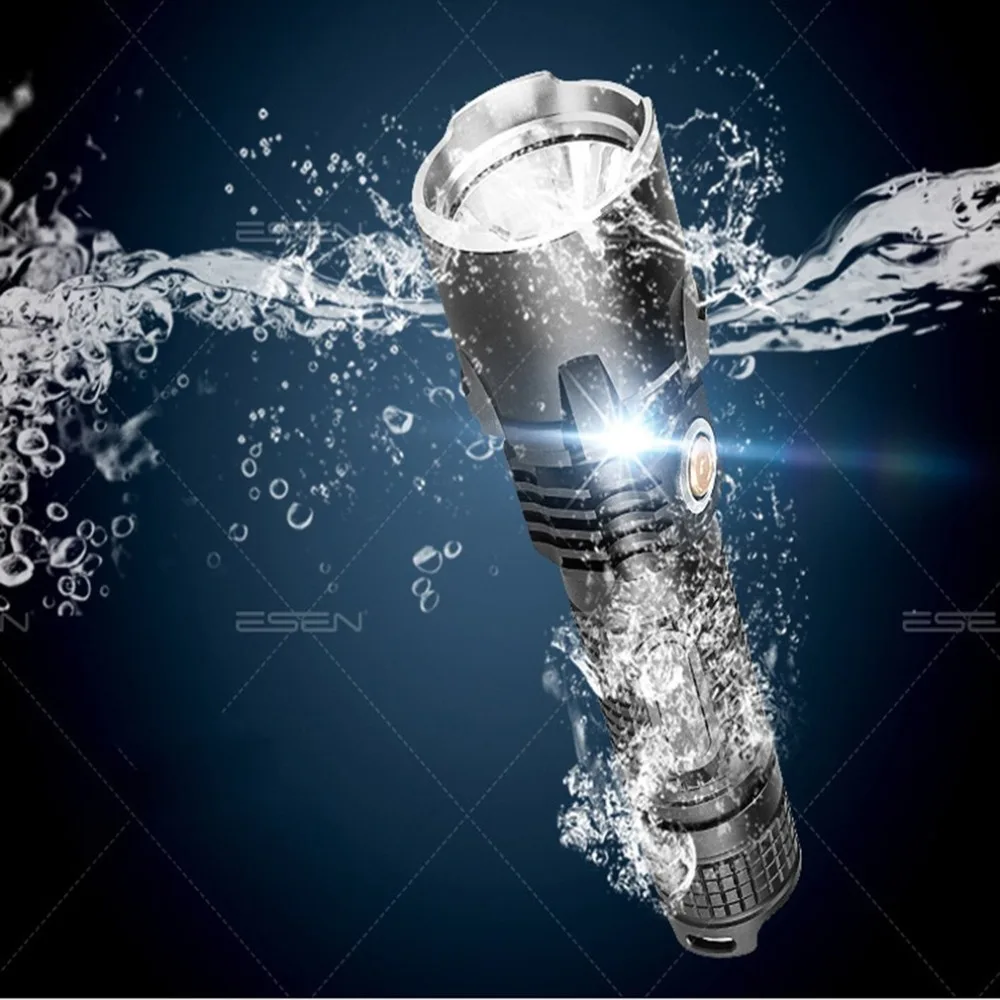 

D129 Portable Aluminum Alloy Flashlight Waterproof 2 Modes Electric Torch Portable Tactical Flashlight For Camping Supplier Sale