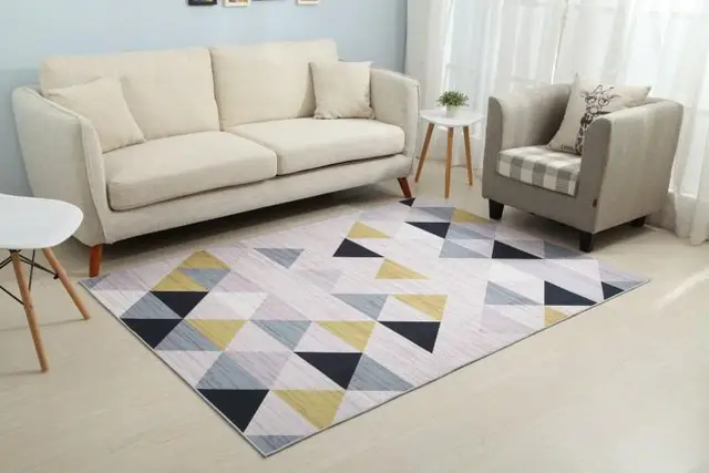 Geometric Modern Soft Nordic Carpets For Living Room Anti Slip Antifouling Area Rug In Bedroom Parlor Factory Direct Supply LJ-22