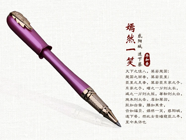 

Creative Design Leaf Gold Clip Cute Roller ball Pen Black Ink Refill Sign Pens The Best Business Office Christmas Gift for Frien