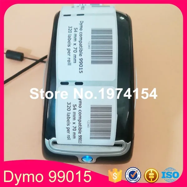 24x Совместимость с dymo 99015 Ленточные этикетки от Dymo 9015 файл компакт-дисков DVD диск Адрес Этикетка 54x70 мм 320 этикеток в рулоне