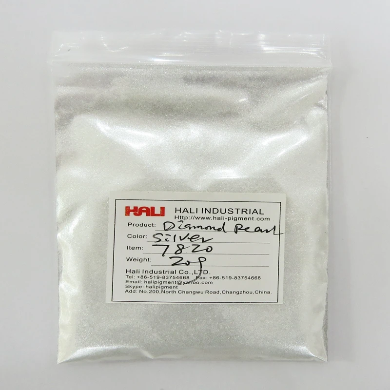 

Diamond pearl pigment, pearlescent pigment,mica powder,1lot=20g,item:7820,color:silver,particle size:50-200um;free shipping...