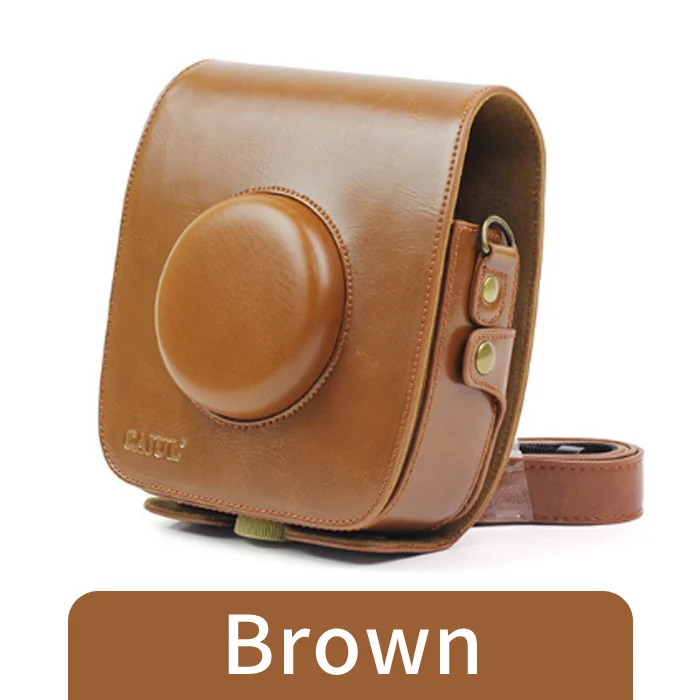 Для FUJIFILM Instax SQUARE SQ10 сумка для камеры Винтажный чехол из искусственной кожи сумка на плечо с защитный ремень Чехол - Цвет: Brown