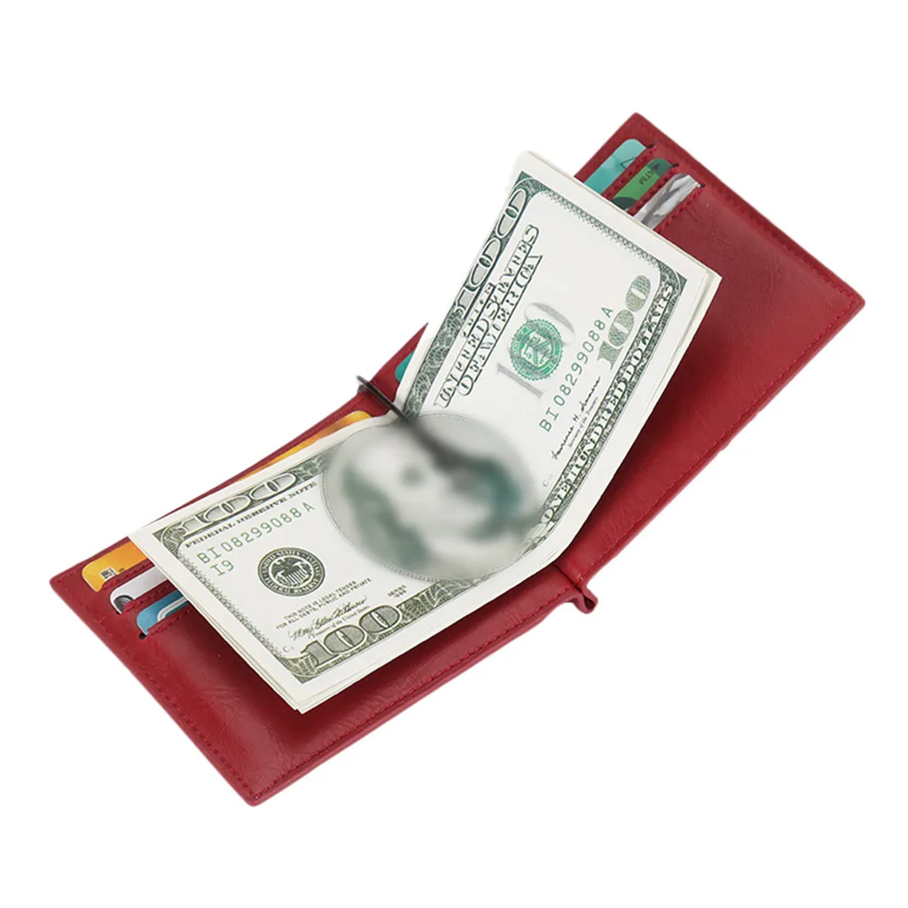 Классический billfold модный мужской кожаный однотонный кошелек Бизнес кредитный банковский идентификатор держатель карты кошелек карта Упаковка
