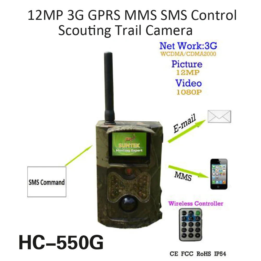

1 PCS 12MP 3G GPRS MMS SMS Control Scouting Trail Camera Home security burglar alarm surveillance Hunter hunting camera Full ban