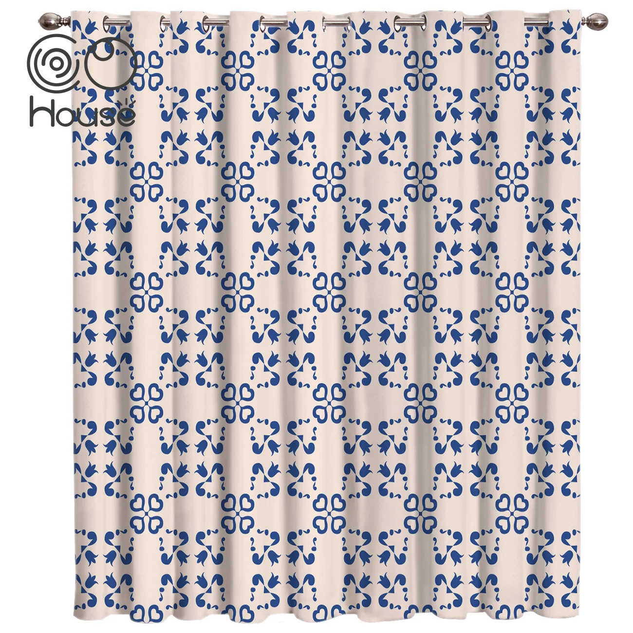 COCOHouse Ethnic Retro Brown Geometic Pattern Bohemia Window Treatments Curtains Valance Curtain Rod Bathroom Kitchen Outdoor | Дом и сад
