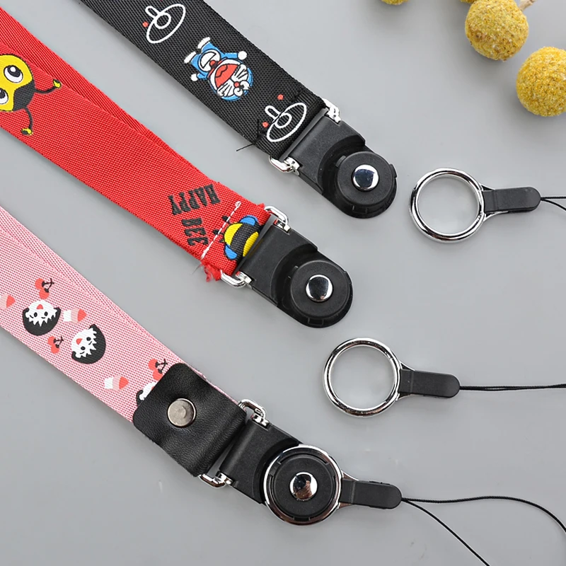 

Removable Cartoon Lanyard Female Long Section Neck Strap keys ID Card Mobile Phone Straps USB Badge Holder DIY Hang Rope Lanyard