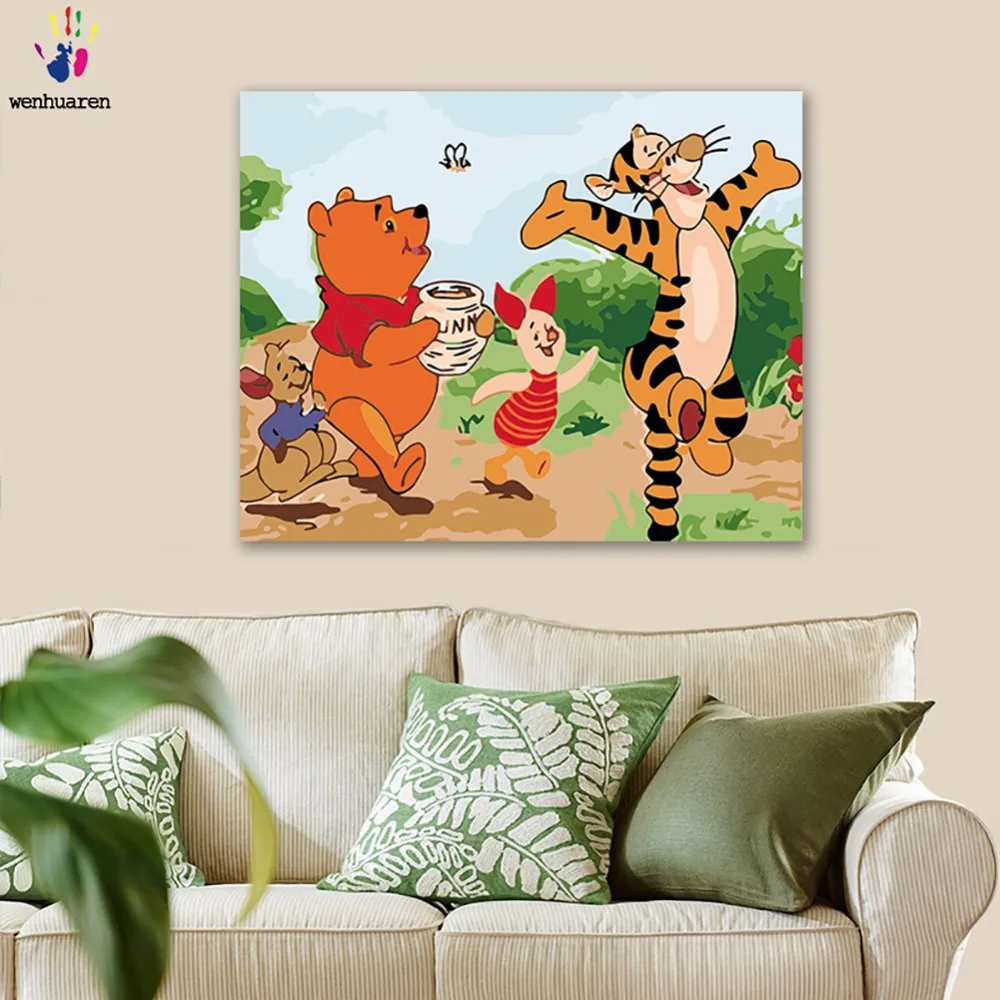 Diy Colorings Pictures By Numbers With Colors Winnie The Pooh