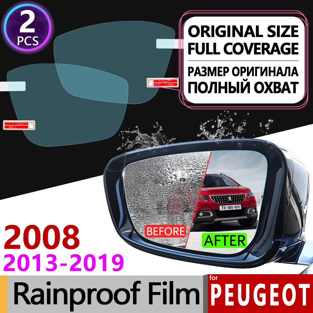 

for Peugeot 2008 2013-2019 Full Cover Anti Fog Film Rearview Mirror Rainproof Anti-Fog Accessories 2013 2014 2015 2016 2017 2018