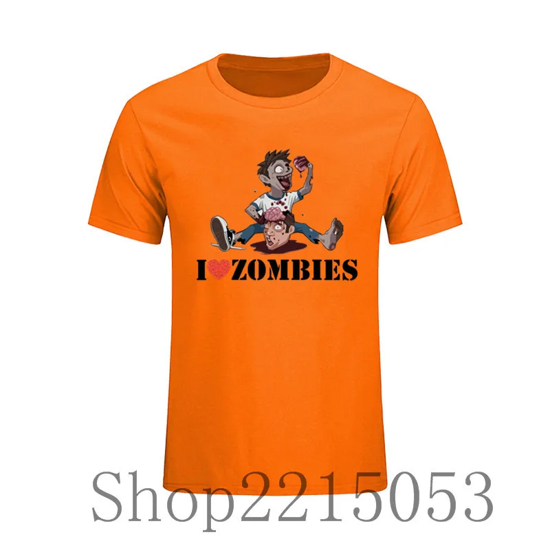 2018 новая мужская футболка arrvial 3D funny I Love Zombies большие размеры мужские футболки