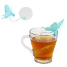 Безопасный силиконовый чайный пакетик с бабочкой фильтр ситечко свободный Чайный фильтр кофейные специи кухонные инструменты#0323