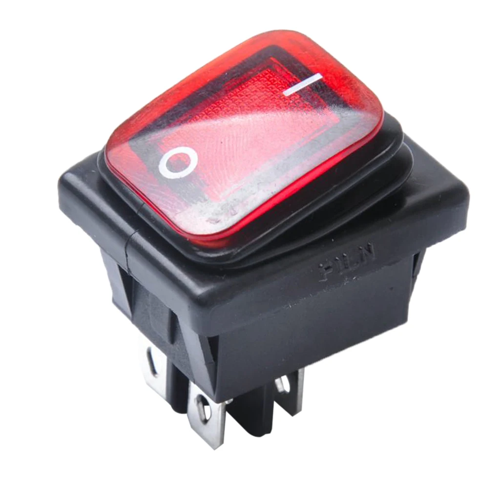 4 Pin On/Off Boat Caravan Rocker Switch ON-OFF 2 Position Electrical equipment With Light Power Switch Dashboard Parts