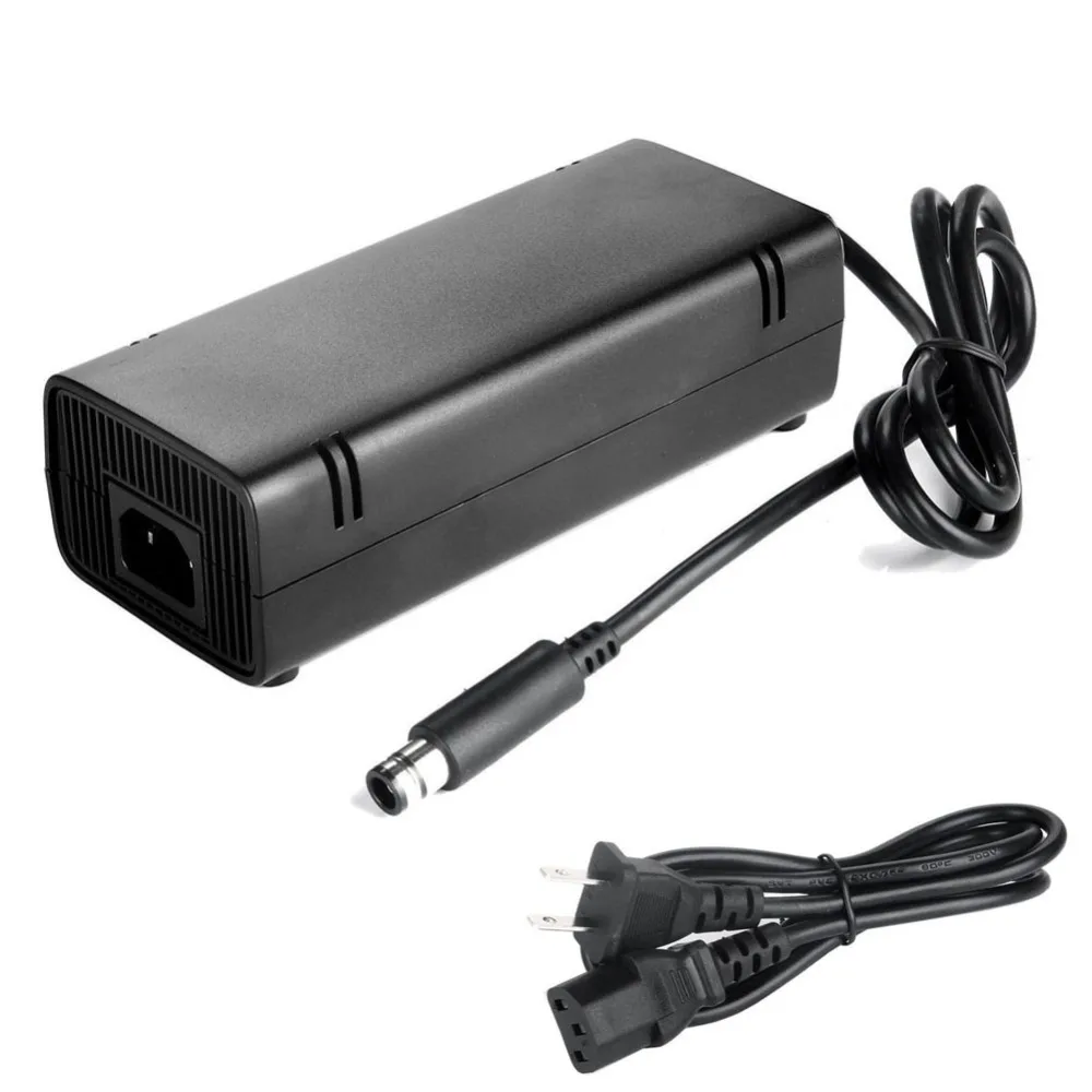 Xbox 360 xbox360eブリックゲームコンソール用usプラグacアダプター充電充電器電源コードケーブル