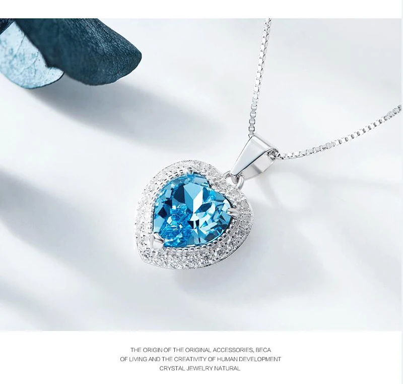 CDE 925 пробы Серебряное ожерелье украшено кристаллами Swarovski женское ожерелье в форме сердца воротники-ожерелья ювелирные изделия