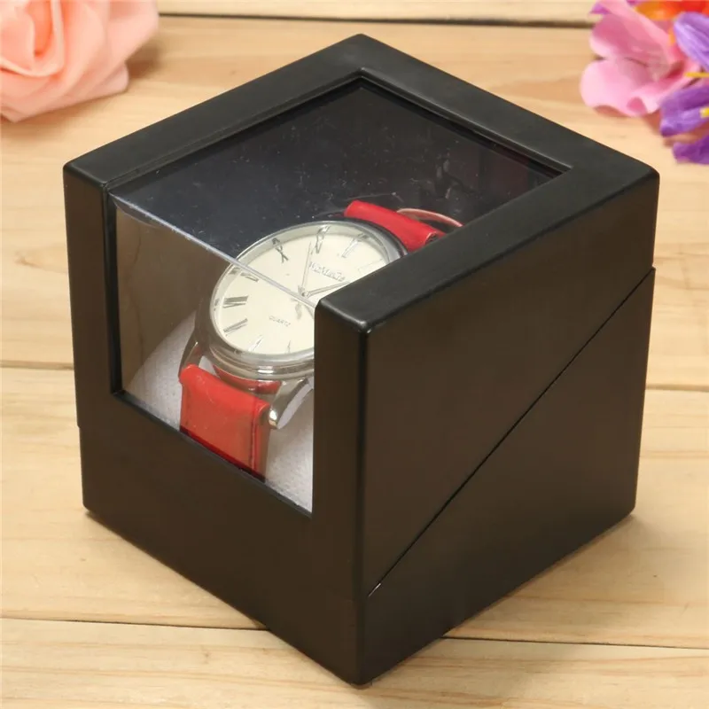 Black Wrist Watch Box 7.3x7.3cm Plastic Earring Display Storage Holder