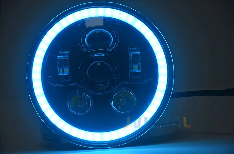 7 &quotголовной светильник из черного хрома sheration Высокий Низкий Луч RGB круглый 883