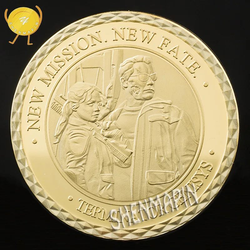 

Terminator Genesis Science Fiction Adventure Movie Commemorative Coin Reset Future Challenge Coin Art Coins Collectibles