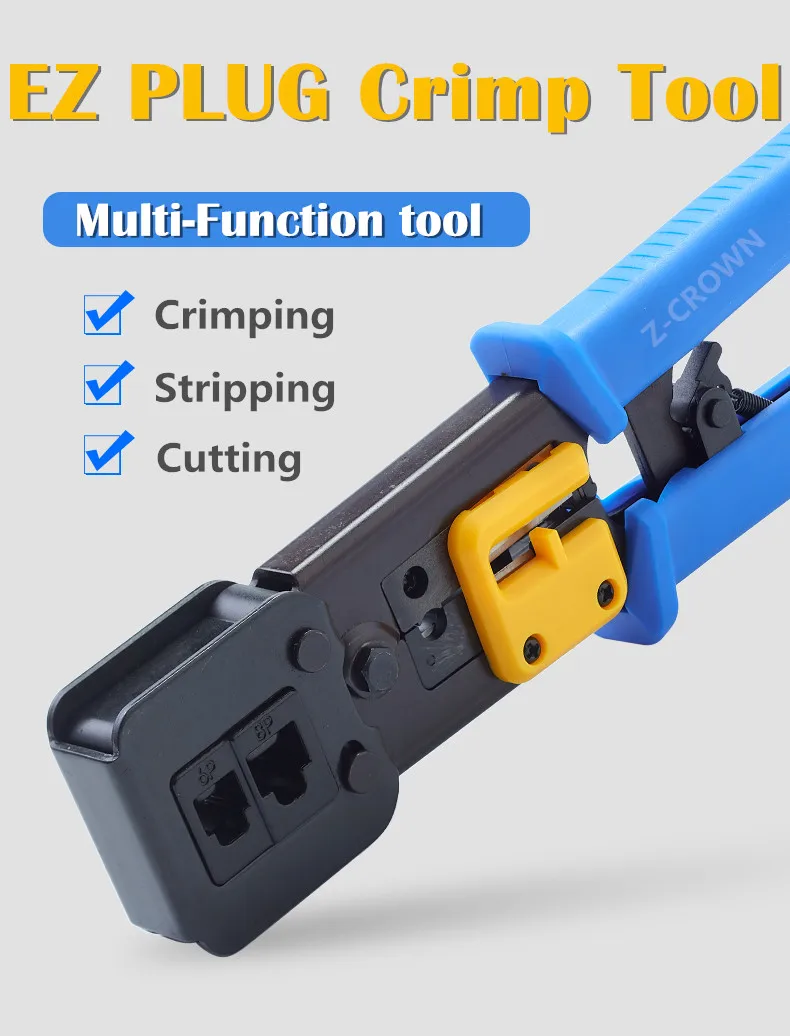 

EZ Plug Crimping Tool RJ45 RJ11 RJ12 Network cable Crimper and Striper