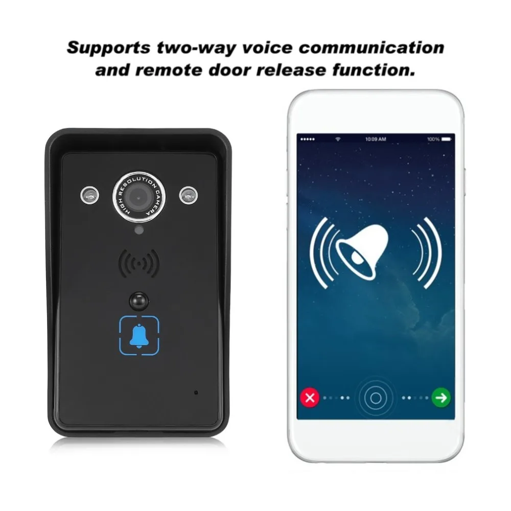 

LESHP WIFI Video Doorbell 1280P HD Waterproof Wireless Audio Video Intercom 120 Degree Angle Camera Night Vision Remote Control