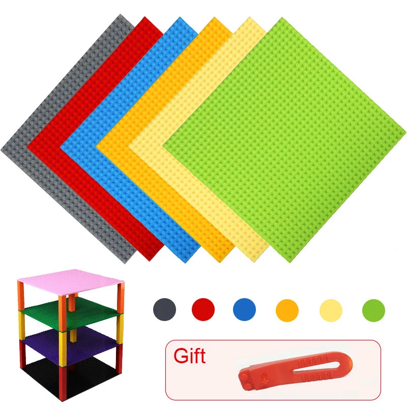 14 colors Base plate for Small Bricks Baseplates 32*32 Dots 10&quot*10&quot DIY Building Blocks Toys Compatible with major brand blocks |