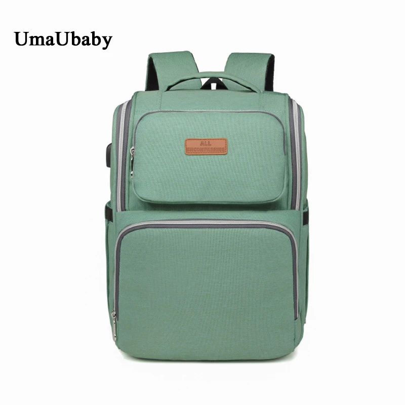 

Mommy Diaper Bags baby bag Capacity 20L oxford pure color travel backpack Multi-function Insulation stroller bag Usb interface