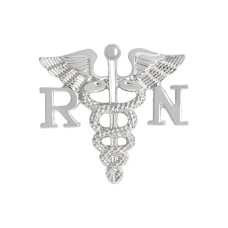 RN BSN Медсестра Брошь с модным металлическим 3 вида стилей шпильки Кнопка тканевый