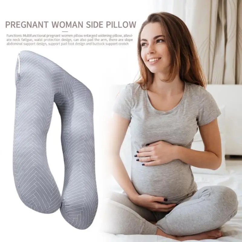U-образная полосатая Подушка для беременных женщин, вспомогательная Подушка для сна для беременных