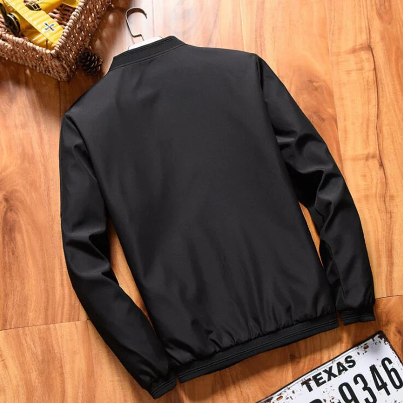 2019 Spring New Men's Bomber Zipper Jacket Male Casual Streetwear Hip Hop Slim Fit Pilot Coat Men Clothing Plus Size 4XL