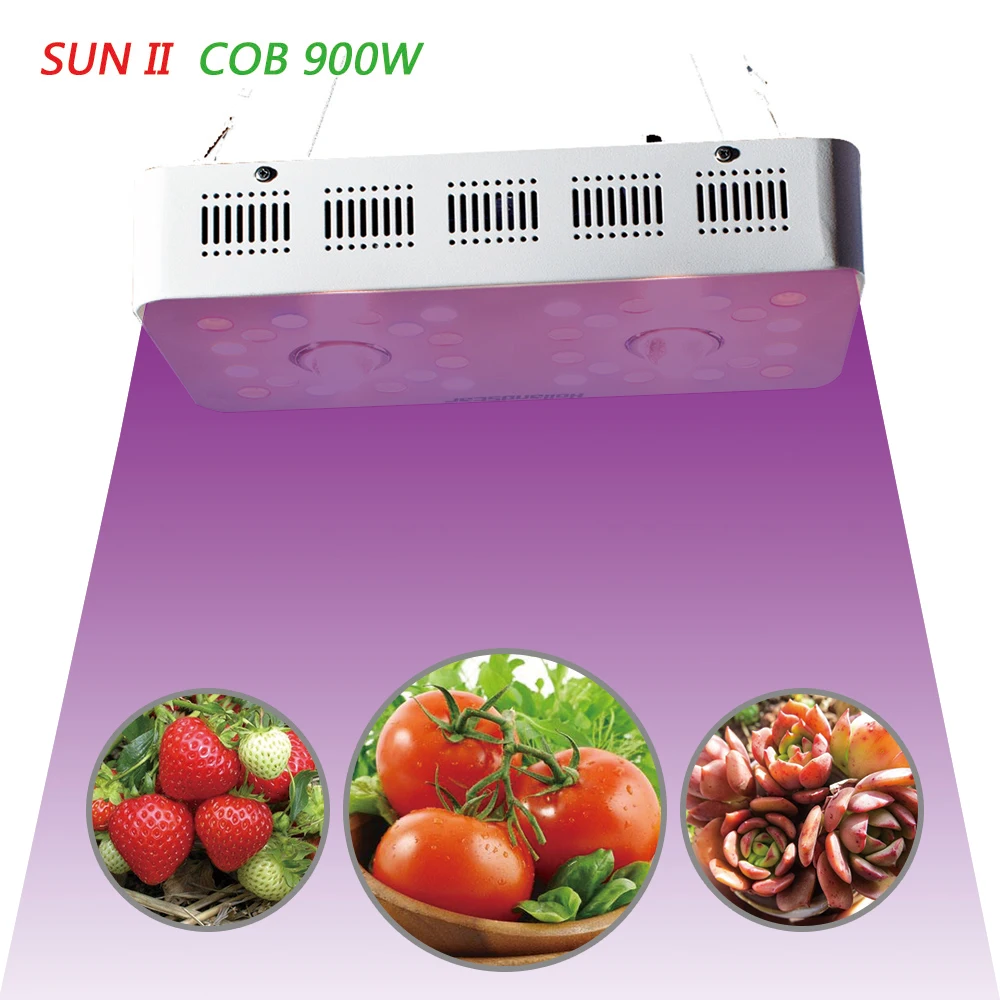 

Sun II High Par Value 900W COB LED Plant Grow Light with Full Spectrum 2pcs Sunshine COB+32pcs Double Chips LED for Plant Growth