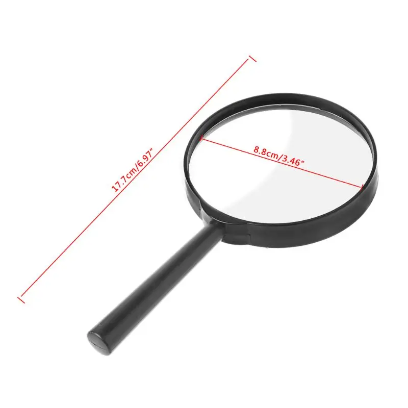 

Best Price 90mm Handheld Magnifier 5X Reading Map Newspaper Magnifying Jewelry Loupe