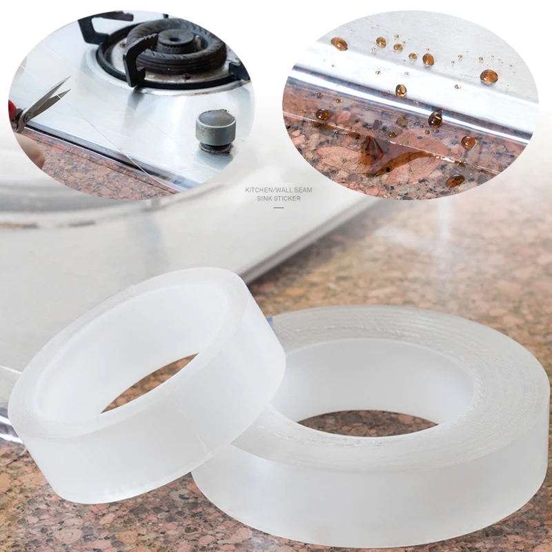 

Self Adhesive Acrylics Transparent Sticker Kitchen Ceramic Sticker Waterproof Bathroom Wall Corner Line Sink Stickers 20mm*3m