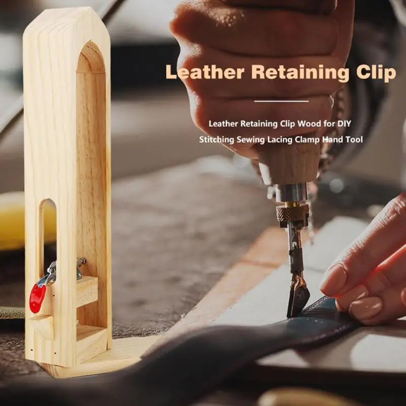 Деревянные инструменты для самостоятельного шитья с кожаным зажимом, шнуровка, брошюрование ремесел с дизайном крючков