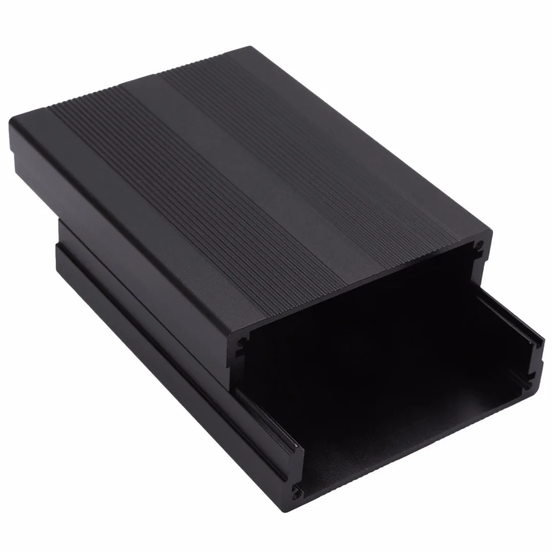 1pc Black Extruded Aluminum Enclosures PCB Instrument Electronic Project Box Case 100x76x35mm Mayitr