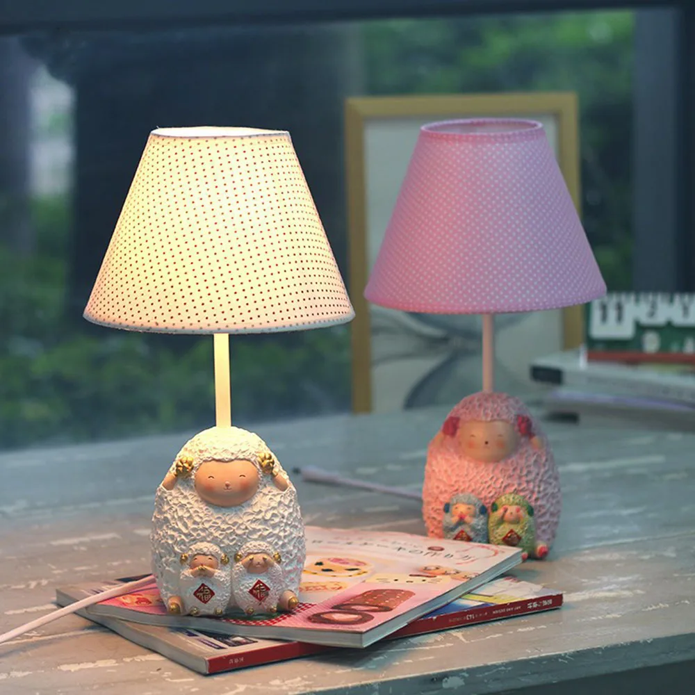 

HGhomeart Contemporary Led Table Lamps Study Sensor Lights 110~220v Cartoon Pink Bedside Flexible Lamp E14 Rechargeable Lamp