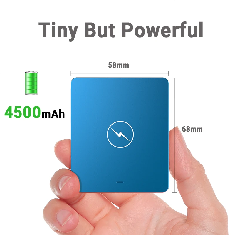 4500 мАч телефон банк питания Qi Беспроводное зарядное устройство для iPhone X Xr Xs 8 Plus