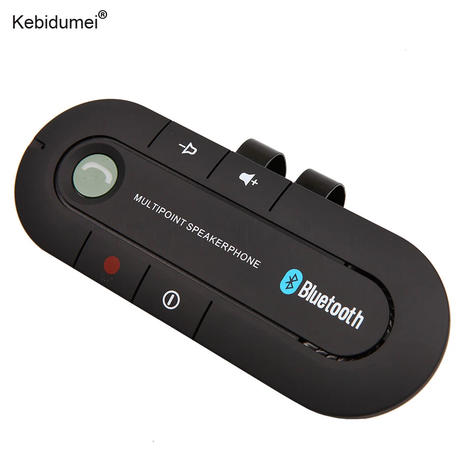 Kebidumei, беспроводная гарнитура, автомобильный Bluetooth комплект, 4,1, солнцезащитный козырек, Bluetooth, динамик, телефон, MP3, музыкальный плеер, автомобильное зарядное устройство