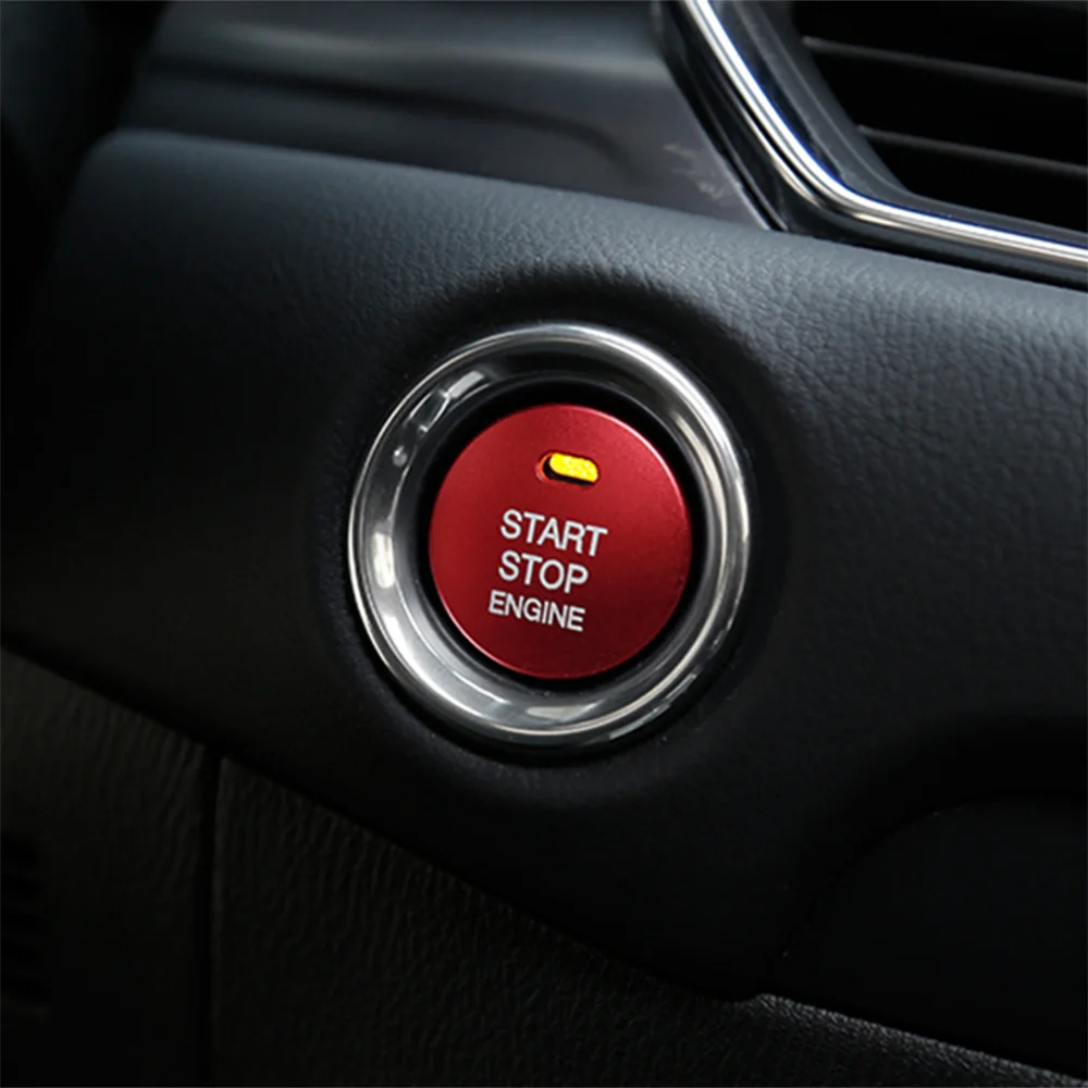 

Car Engine Start Stop Ring Keyless Start System Button Decoration Covers Car styling For Mazda 2 3 6 Axela CX-4 CX-5 ATENZA