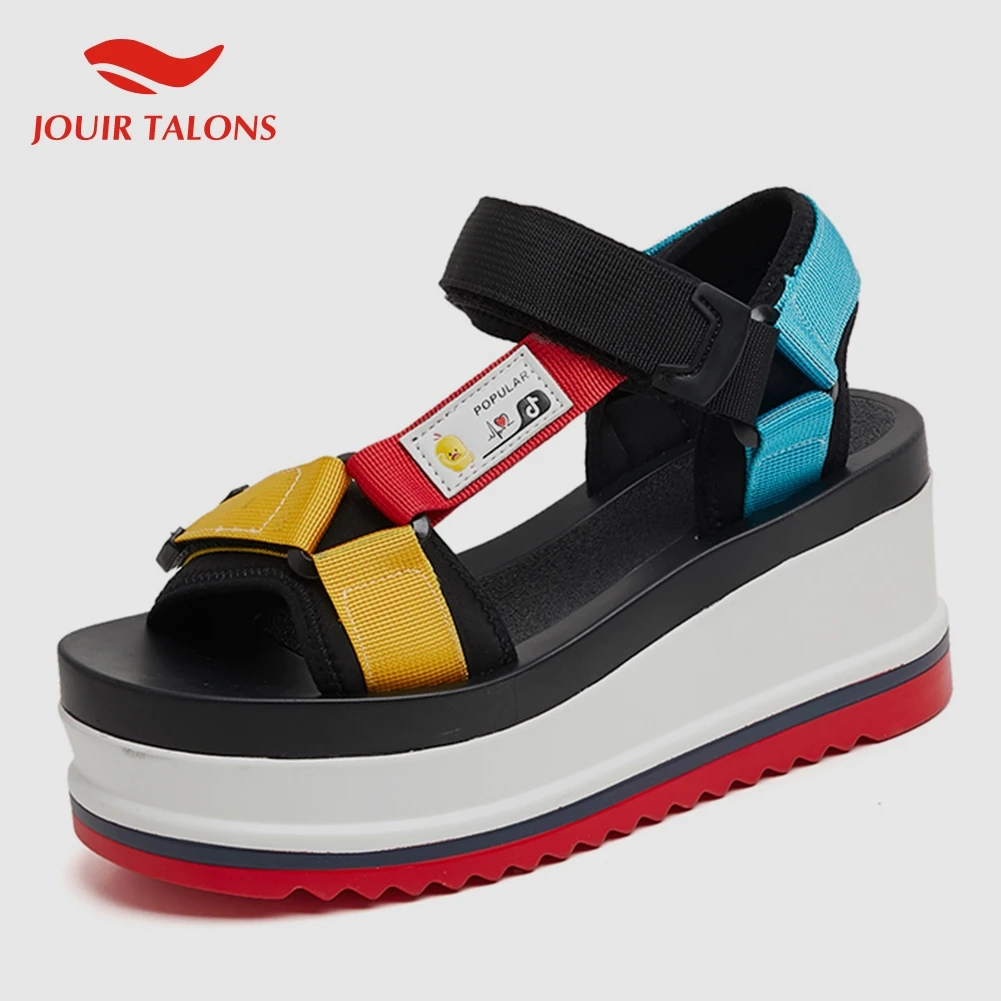 

JOUIR TALONS Brand New INS Hot Fashion Platform Sandals Women Summer Girl Sweet High Shoes Women Wedges Shoes Woman