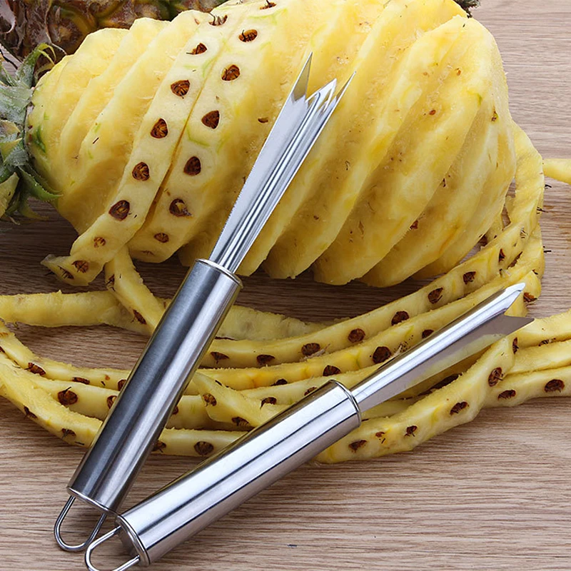 

1PC Stainless Steel Pineapple Eye Peeler Cutter For Fruit Easy to Use Cleaning Slicers Knife Corer Pineapple Slicer Kitchen Tool