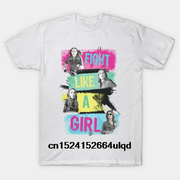 

100% Cotton O-neck Custom Printed Tshirt Men T shirt Fight Like a Girl - Shield Ladies Women T-Shirt