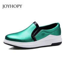 Женские лоферы на толстой подошве; сезон осень; Разноцветные Повседневные туфли на плоской подошве; женская обувь без застежки; большие размеры 34-43; Модные женские кроссовки; AWF0170