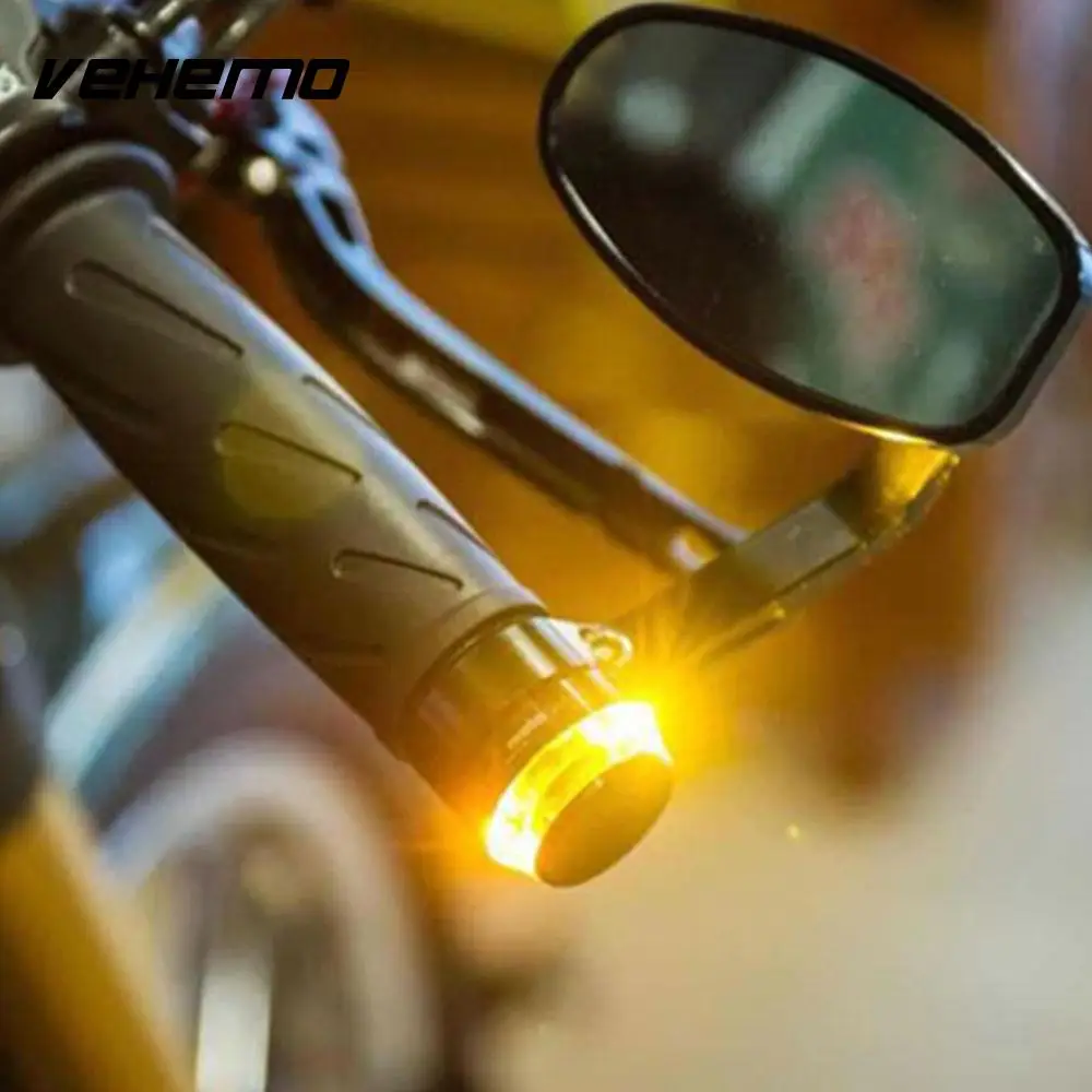 Vehemo Indicator Light Signal Lamp Turn Motorcycle Flowing Super Bright Amber Replacement Refit Motorbike | Автомобили и