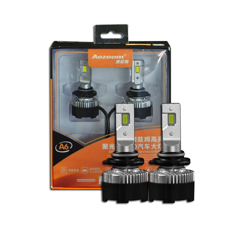Aozoom Новое поступление 2шт фары лампы H1 H4 H7 H11 9005 9006 9012 светодиодный для