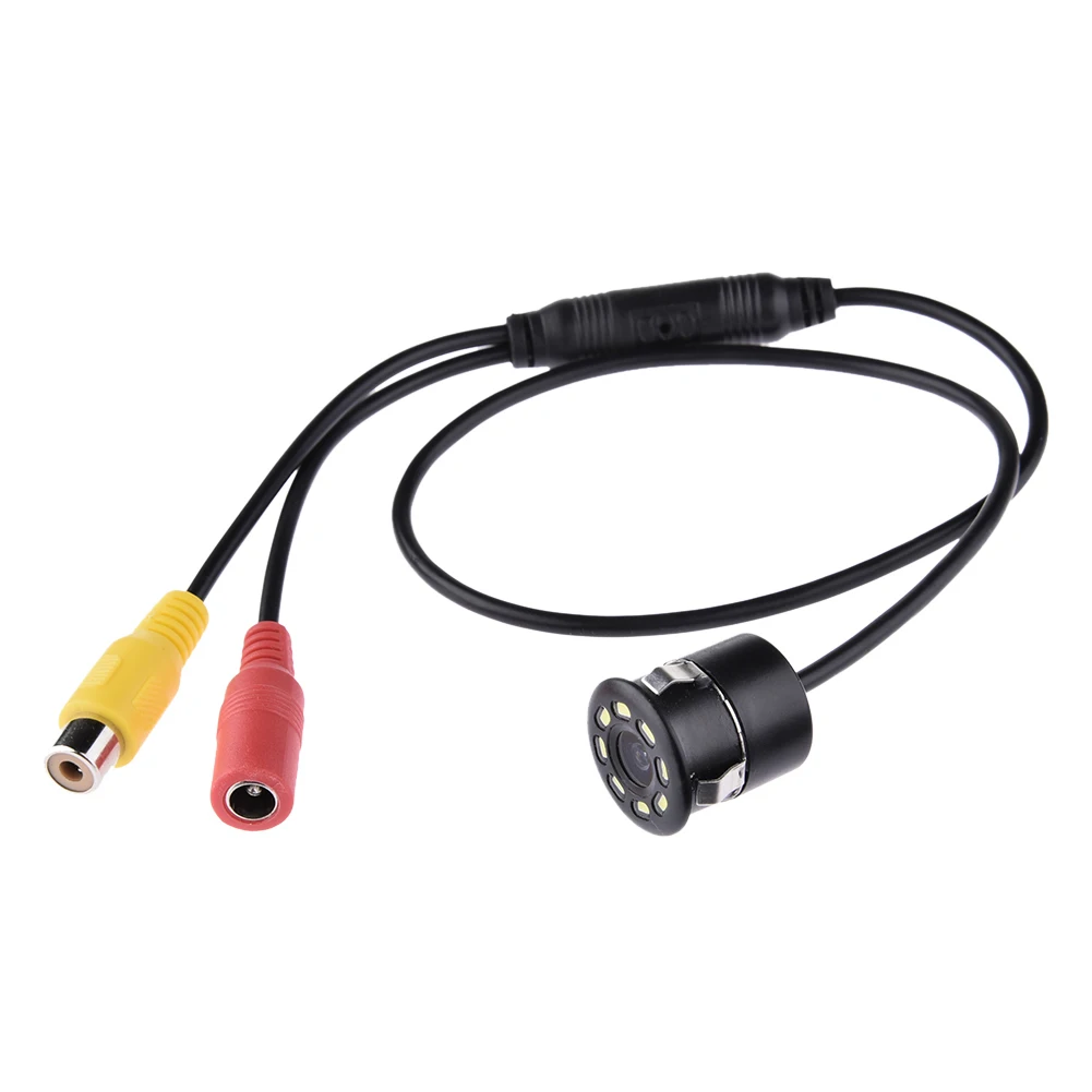 18.5mm Auto Backup Parcheggio Della Macchina Fotografica 8 LED HD Immagine a Colori Reverse Vista Posteriore Telecamere Con Visione Notturna Impermeabile Con linea di parcheggio