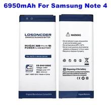 6950 мА/ч, EB-BN910BBE Батарея для samsung Galaxy Note 4 Батарея Note4 N910H N910A N910C N910F N910W N910P N910T N910FQ N910X