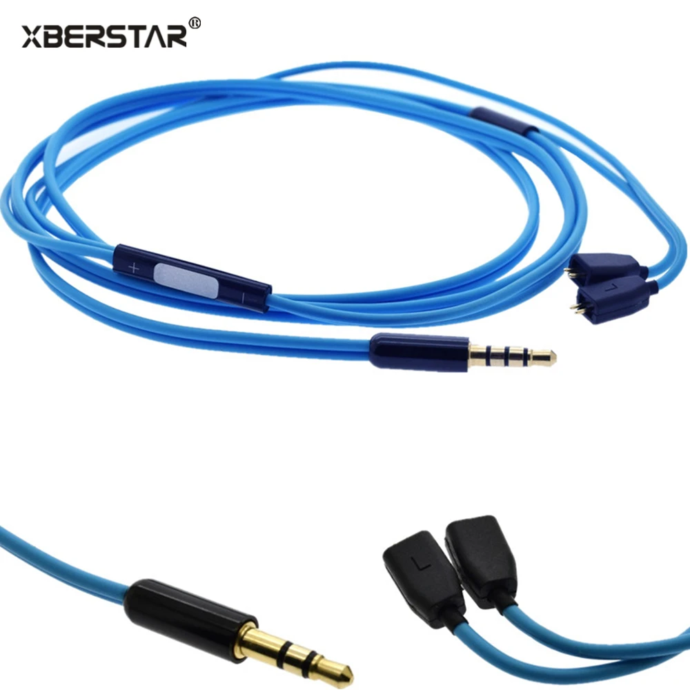 

New Replacement OFC Audio Cable w/ Remote & Mic for IOS and Android phones to Ultimate Ears UE TF10 SF3 5EB 5pro TripleFi 15vm