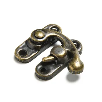 

12pcs Luggage Case Wood Boxes Vintage Antique Metal Lock Horn Curved Buckle Gift Jewelry Box For Wooden Cases Bag Accessories