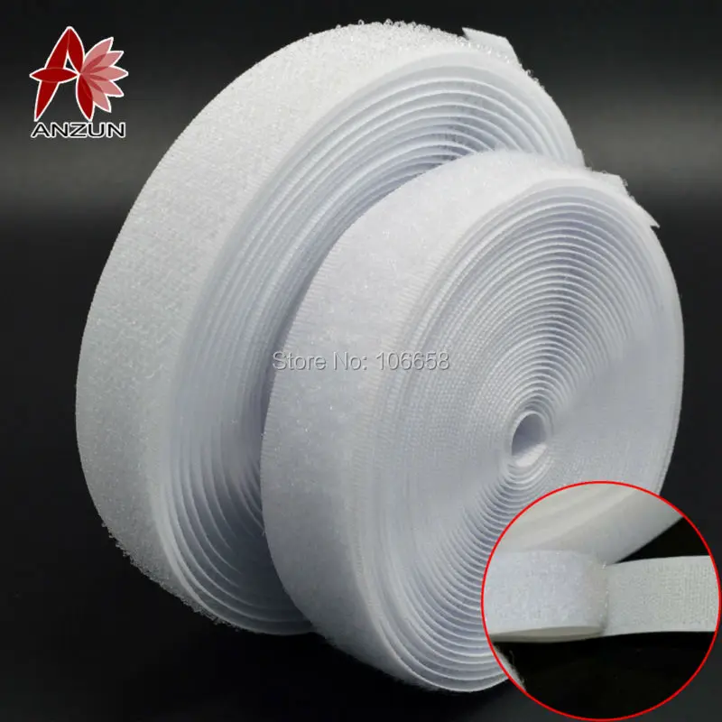 

10mm 16mm 20mm 5M Hook and 5M loop Sewing Hook & Loop without self-adhesive a type of Fastener for DIY Craft Accessory